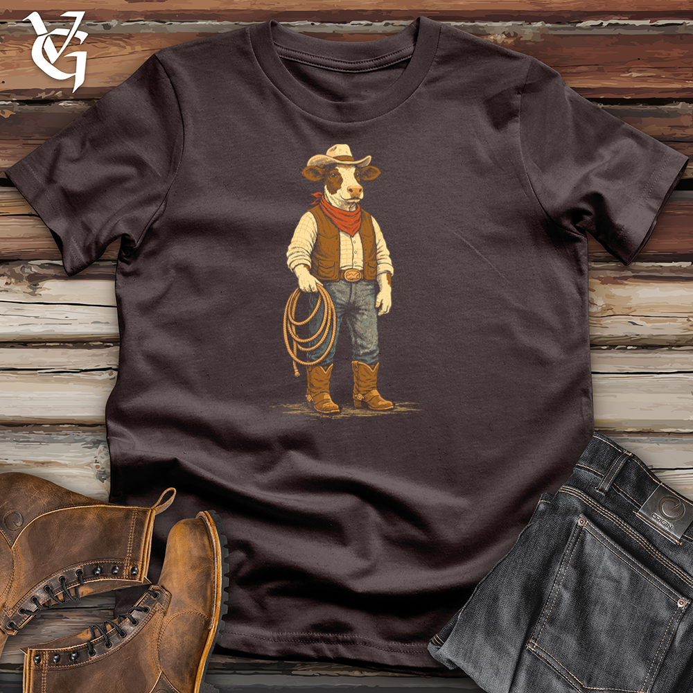 Viking Goods Cowboy Cow Tee Dark Chocolate / L