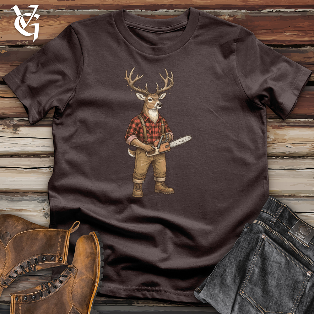 Viking Goods Deer Lumberjack Tee Dark Chocolate / L