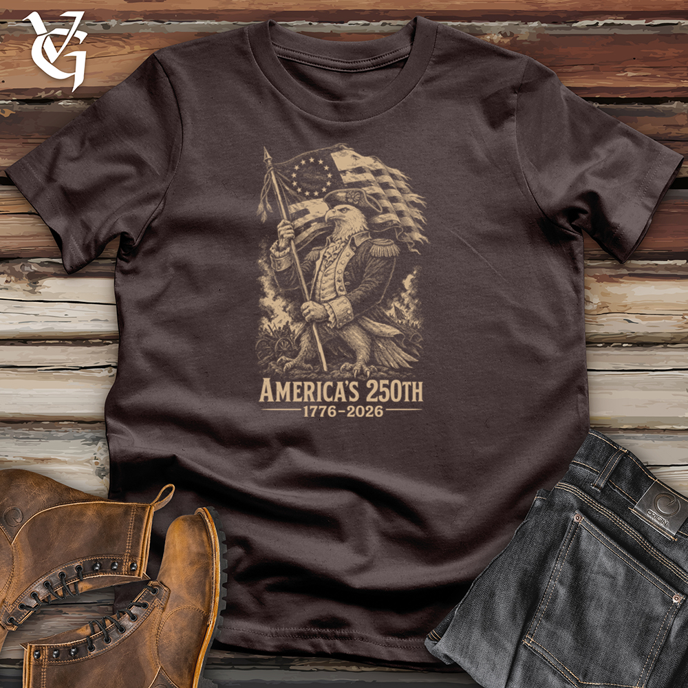 Viking Goods Eagle Flag Holder Softstyle Tee Dark Chocolate / L