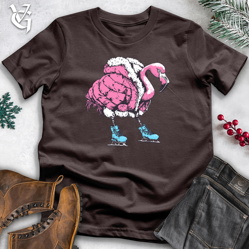 Viking Goods Flamingo Skates Softstyle Tee Dark Chocolate / L