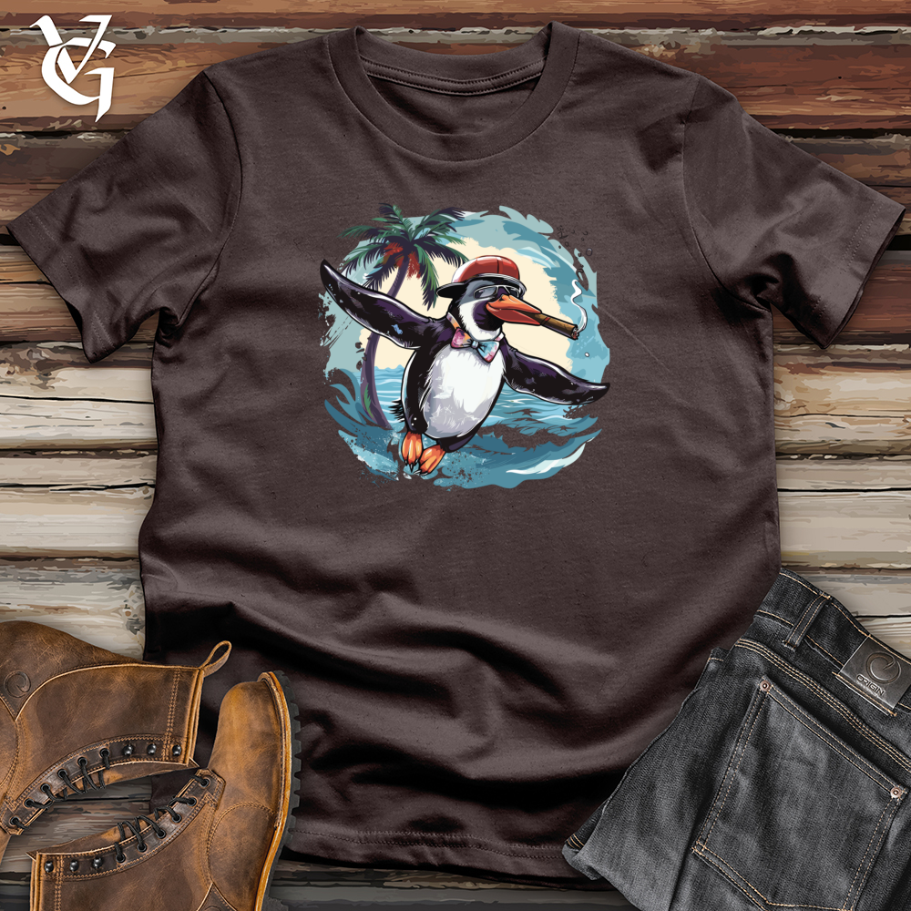 Viking Goods Flying Penguin Swag Softstyle Tee Dark Chocolate / L