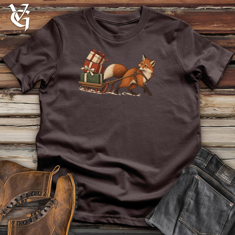 Viking Goods Fox Pulling Gifts Tee Dark Chocolate / L