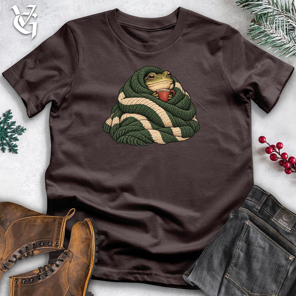 Viking Goods Frog Cozy Blanket Softstyle Tee Dark Chocolate / L