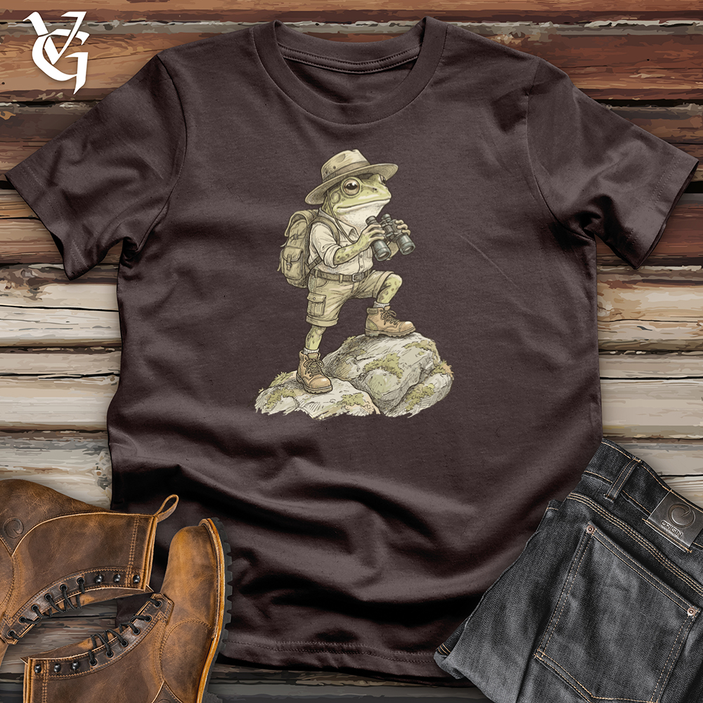 Viking Goods Frog Hiker Binoculars Tee Dark Chocolate / L
