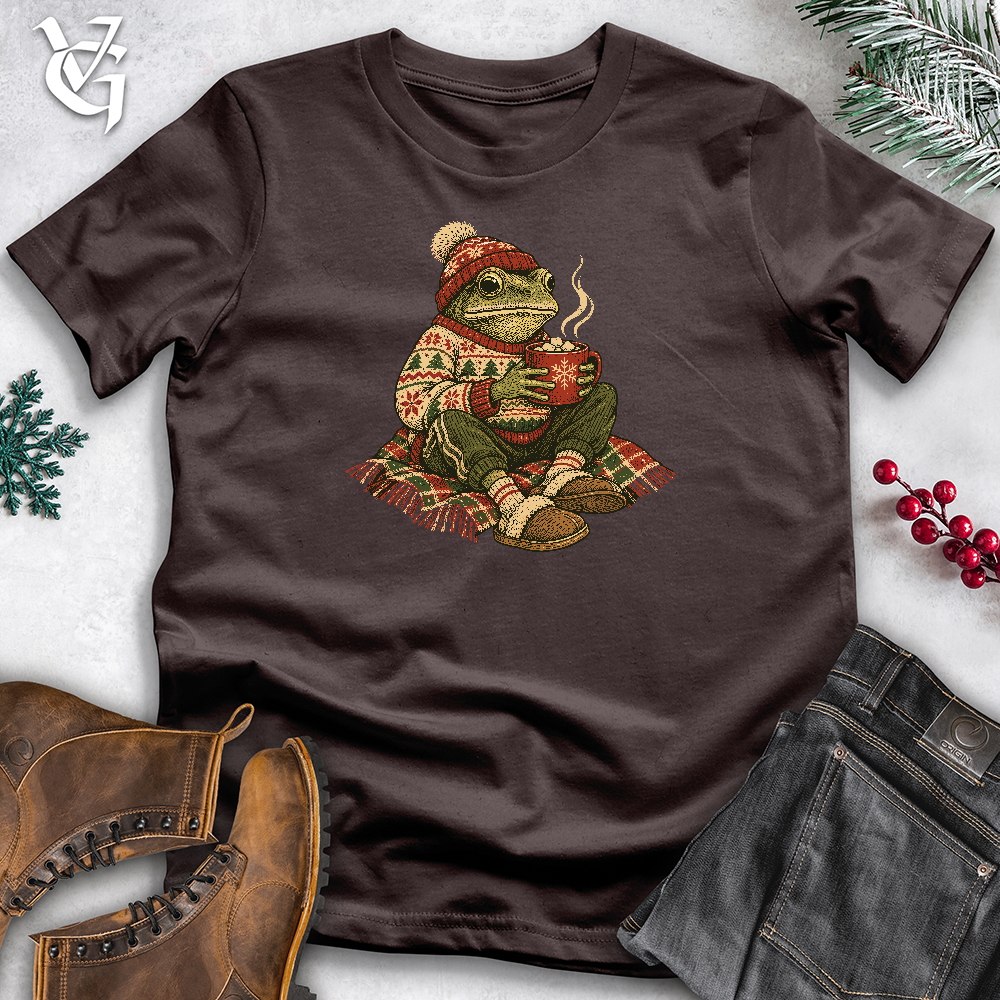 Viking Goods Frog Hot Chocolate Softstyle Tee Dark Chocolate / L