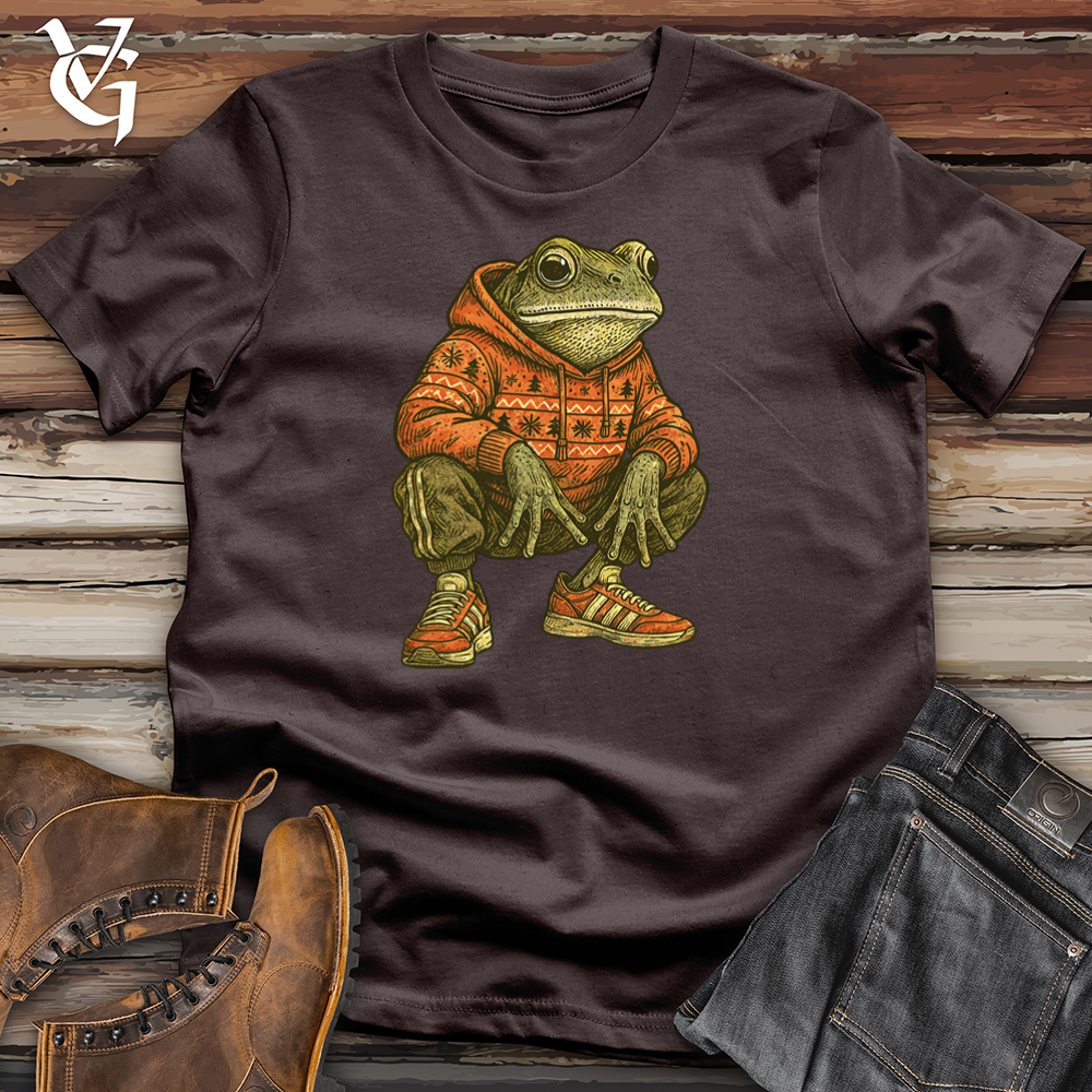 Viking Goods Frog In A Hoodie Tee Dark Chocolate / L