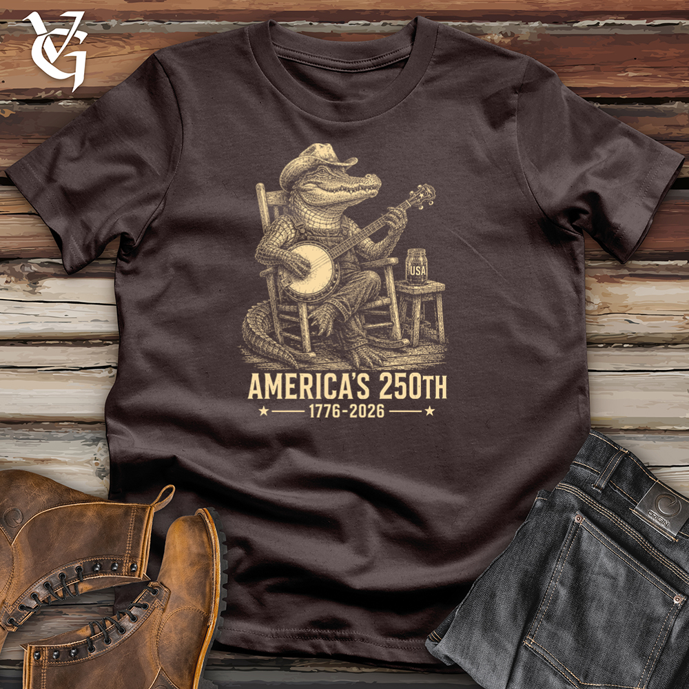 Viking Goods Gator Banjo Softstyle Tee Dark Chocolate / L