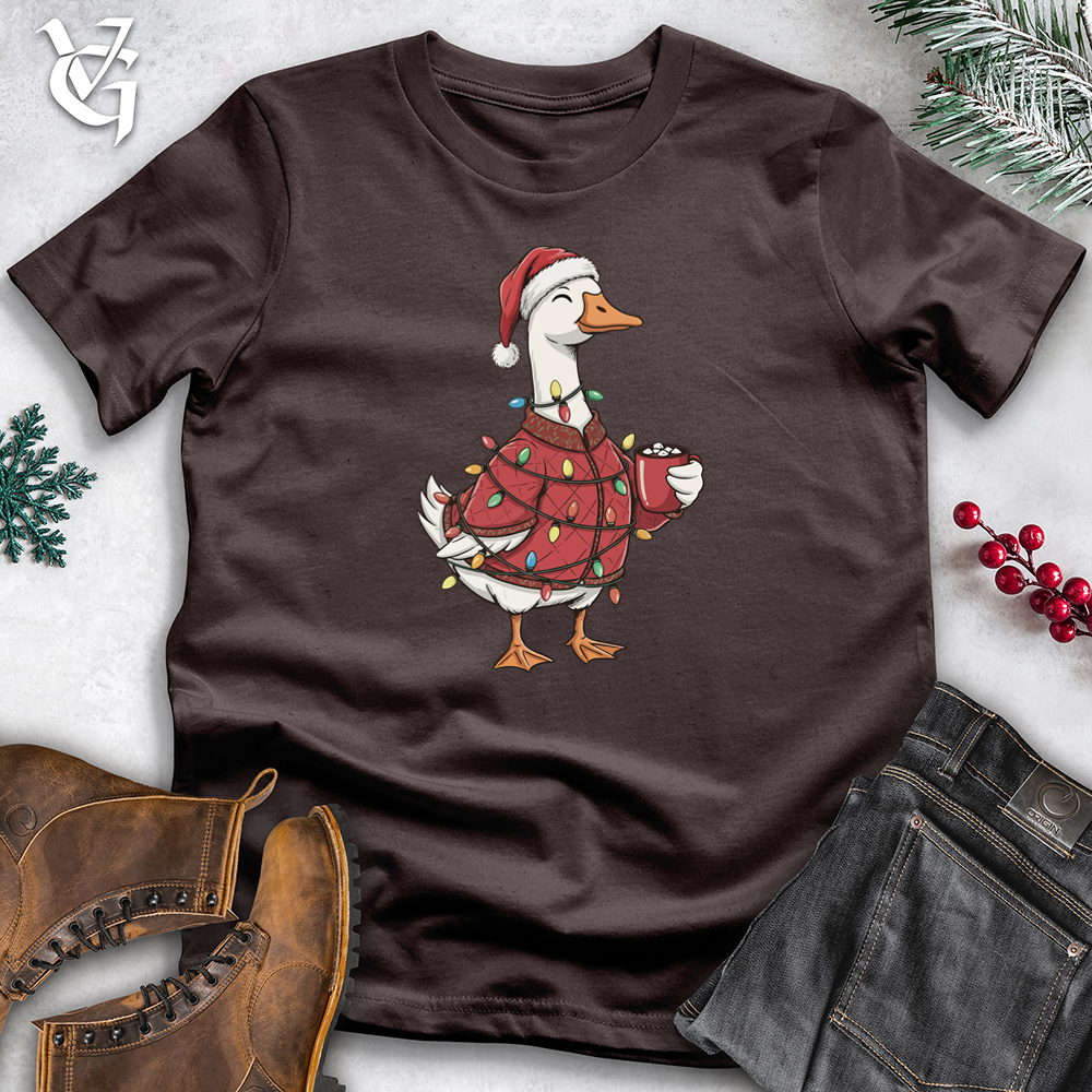 Viking Goods Goose With Hot Cocoa Tee Dark Chocolate / L