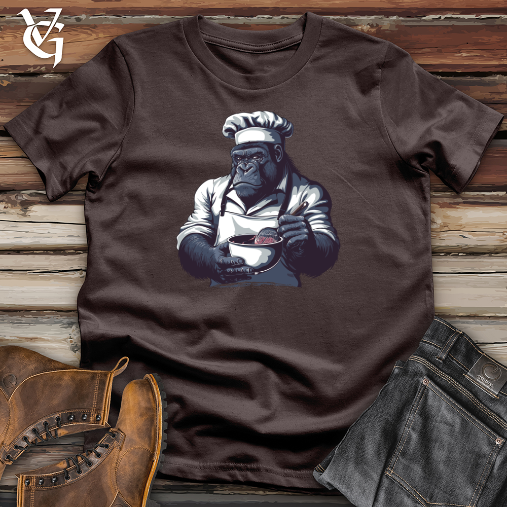 Viking Goods Gorilla Gourmet Chef Softstyle Tee Dark Chocolate / L