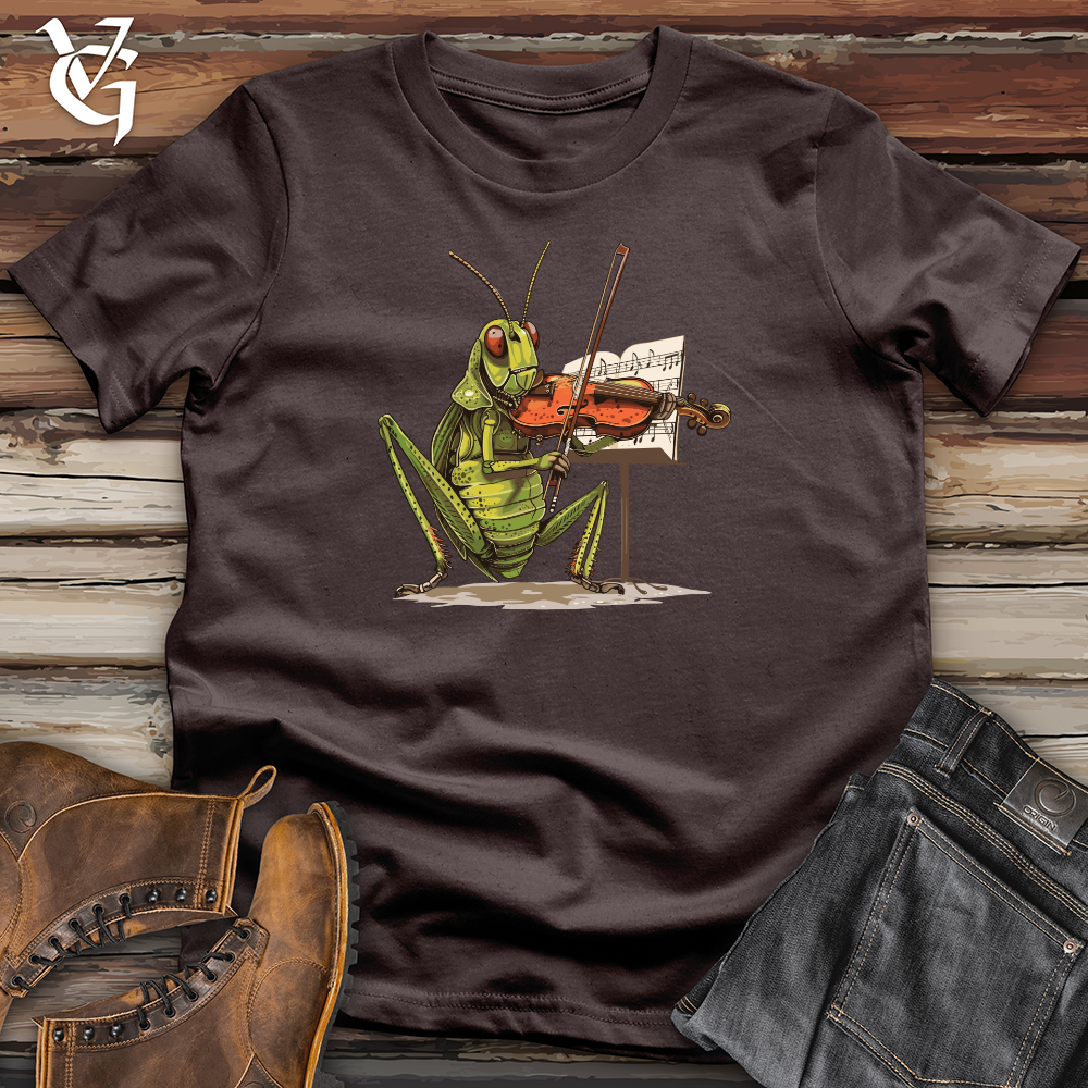 Viking Goods Grasshopper Violin Virtuoso Softstyle Tee Dark Chocolate / L