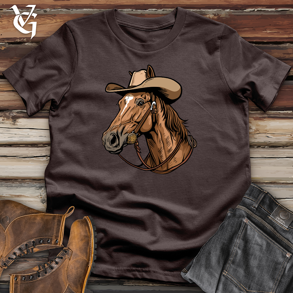 Viking Goods Horse Cowboy Softstyle Tee Dark Chocolate / L