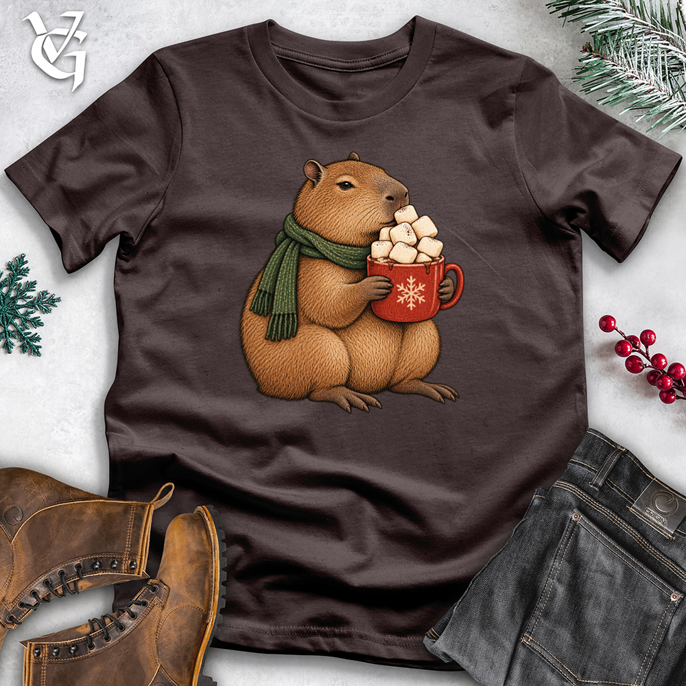 Viking Goods Hot Chocolate Capybara Softstyle Tee Dark Chocolate / L