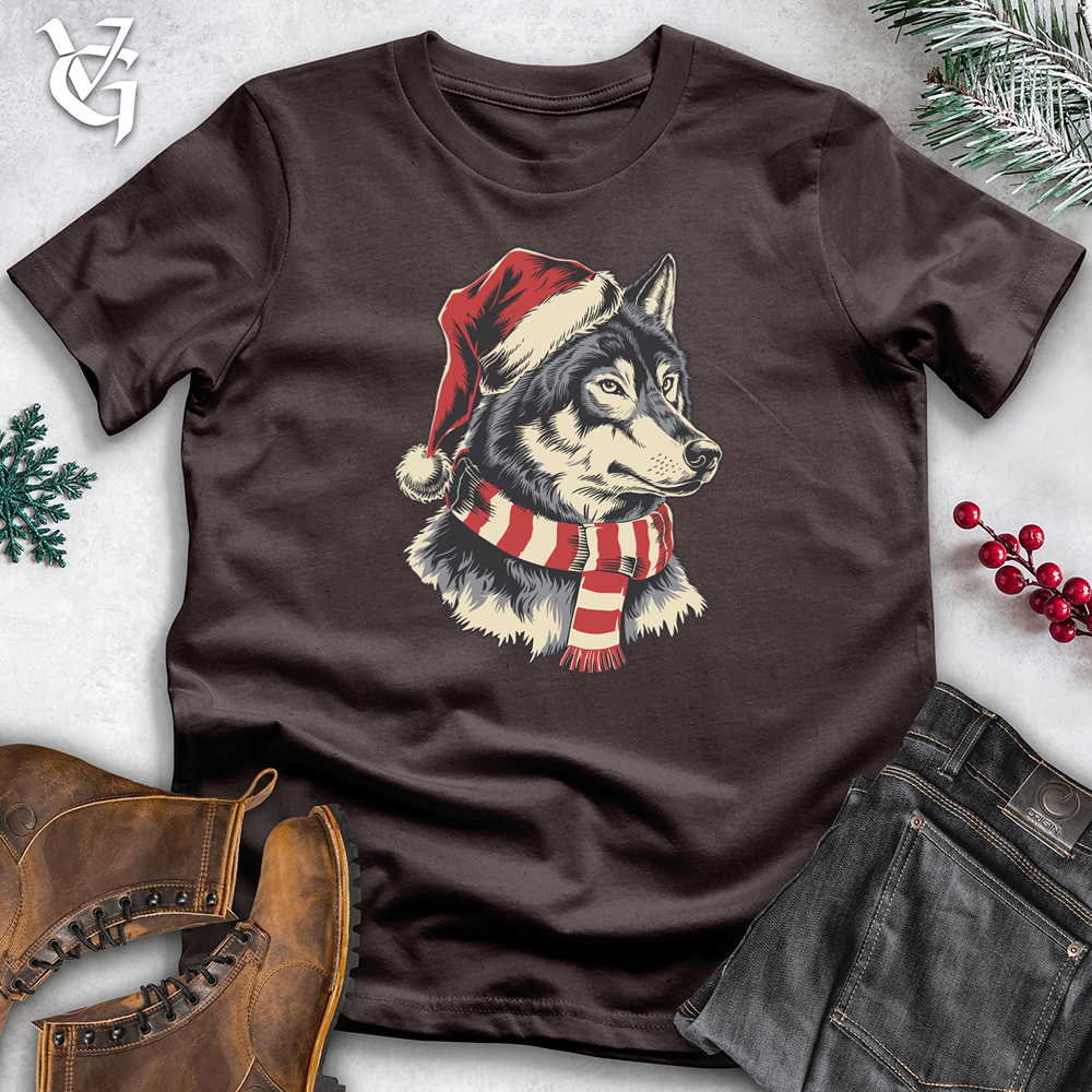 Viking Goods Husky With Scarf Tee Dark Chocolate / L