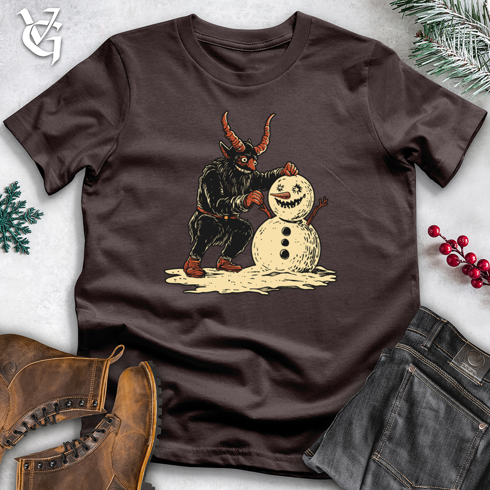 Viking Goods Krampus Snowman Softstyle Tee Dark Chocolate / L