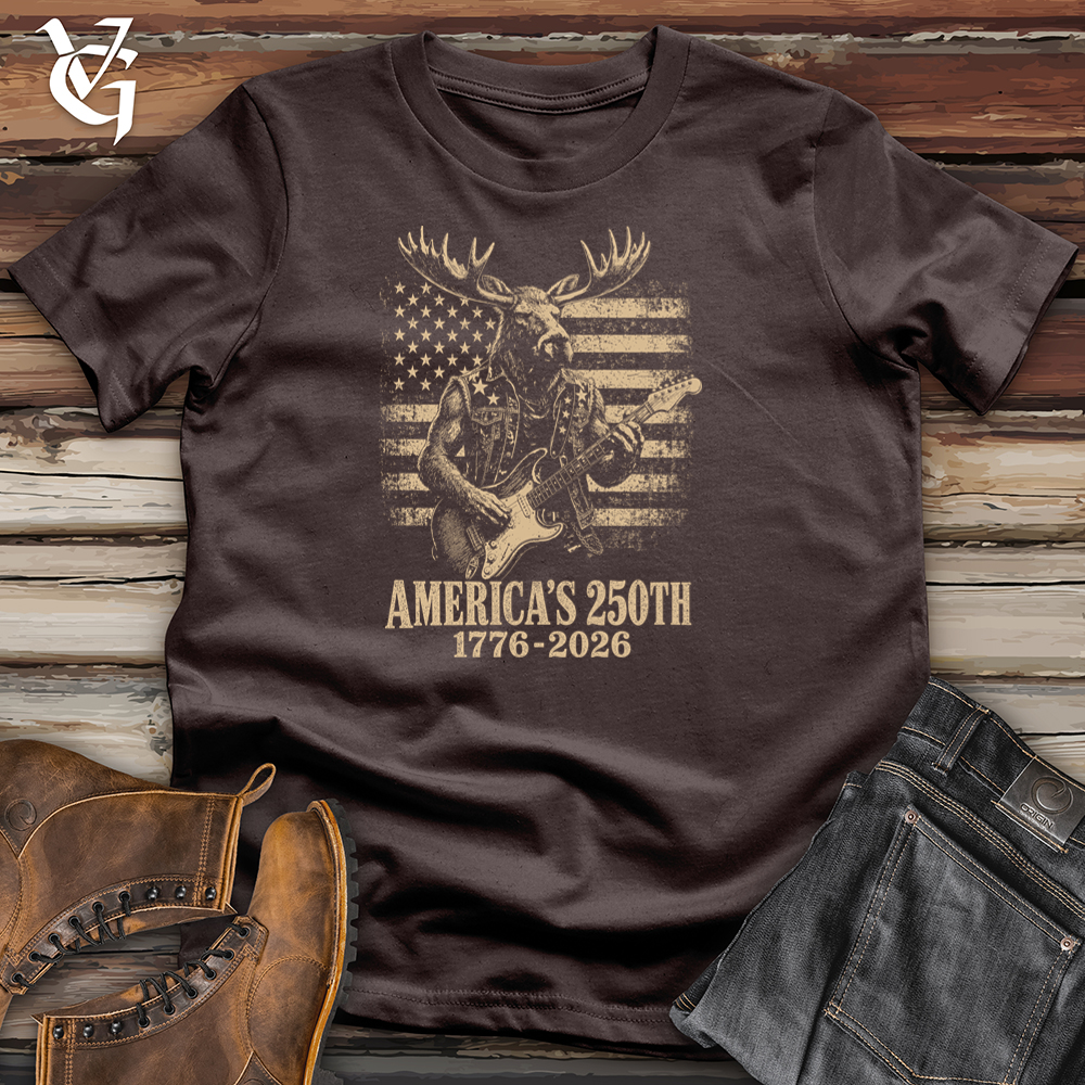 Viking Goods Moose American Guitar Softstyle Tee Dark Chocolate / L