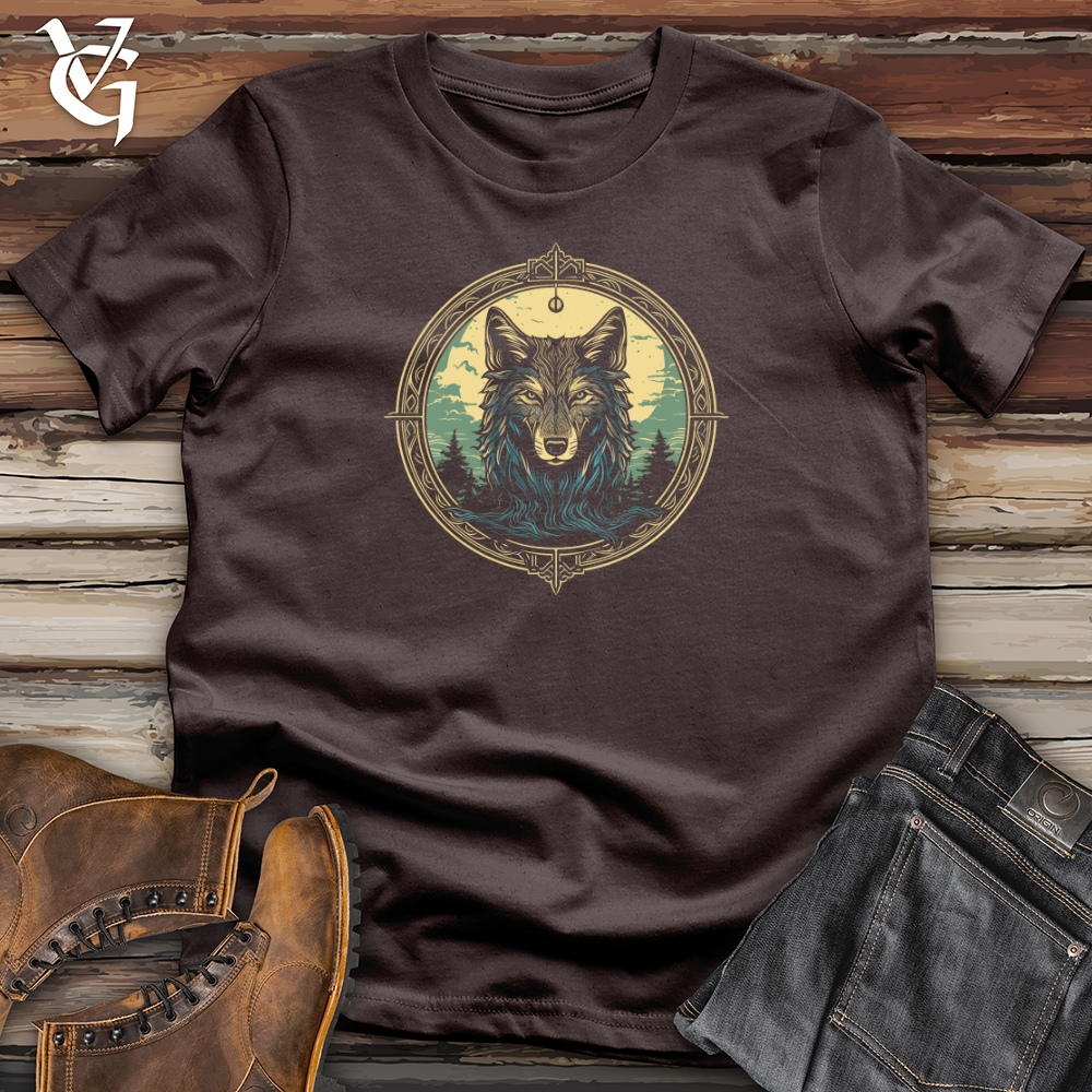 Viking Goods Mystic Wolf Compass Softstyle Tee Dark Chocolate / L