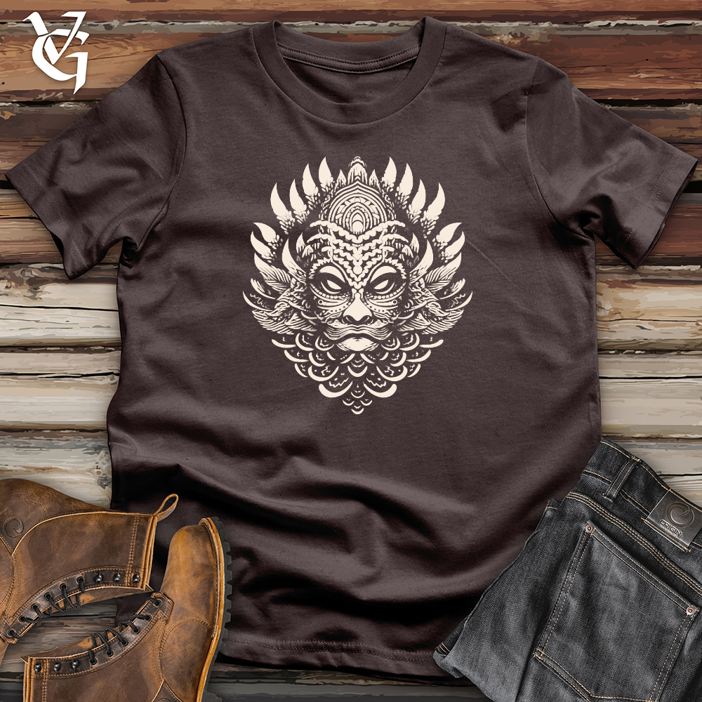Viking Goods Mythical Lion Mask Softstyle Tee Dark Chocolate / L