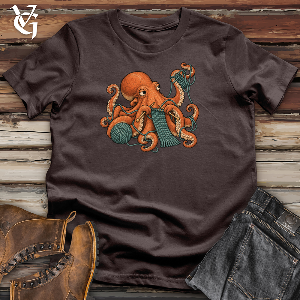 Viking Goods Octopus Knitting Tee Dark Chocolate / L