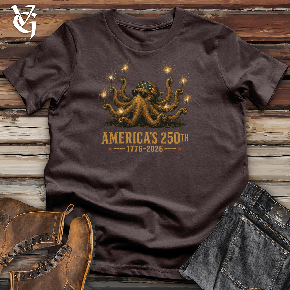 Viking Goods Octopus Sparklers Softstyle Tee Dark Chocolate / L