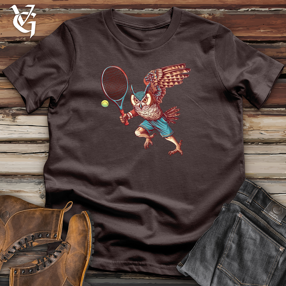 Viking Goods Owl Tennis Champion Softstyle Tee Dark Chocolate / L