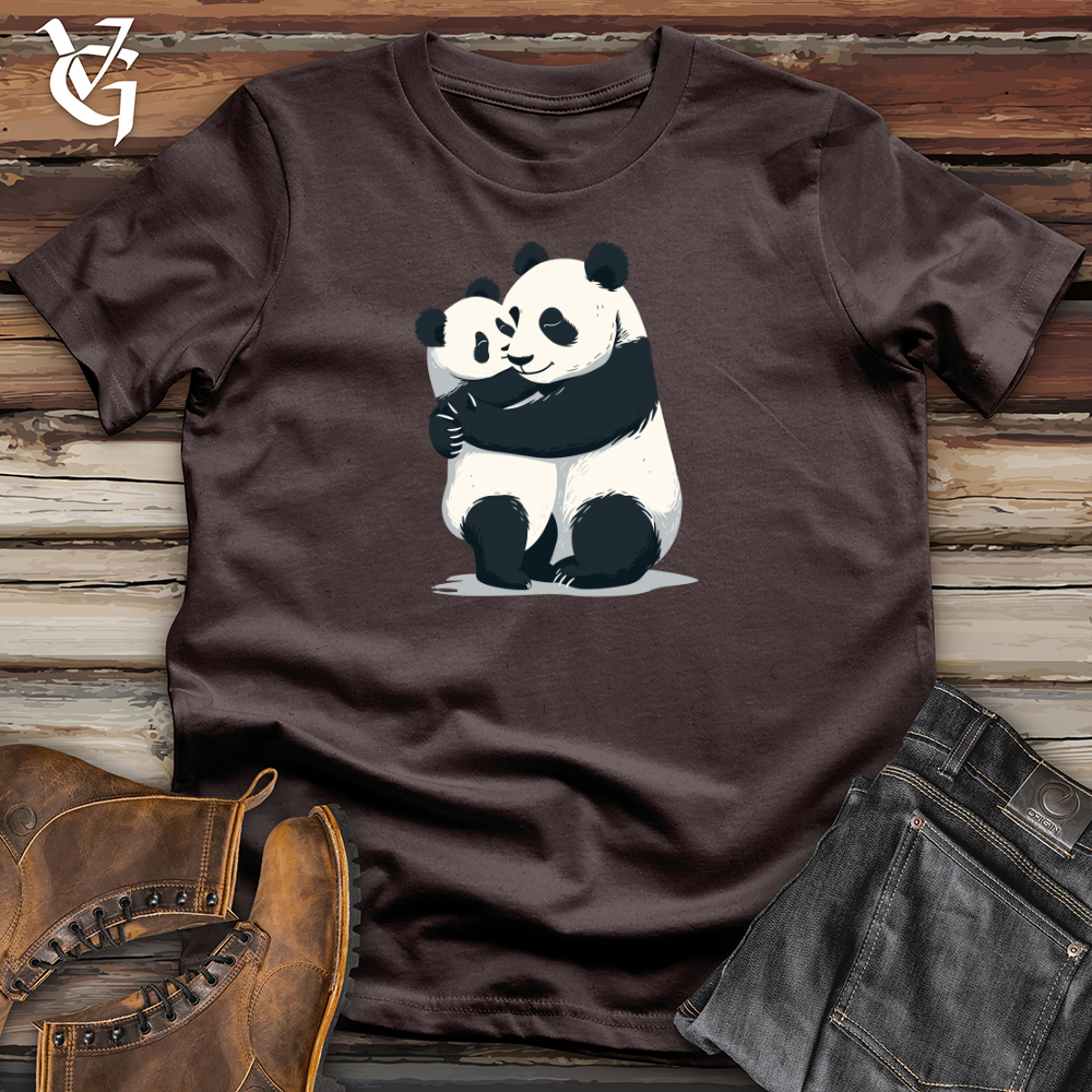 Viking Goods Panda Cuddle Embrace Softstyle Tee Dark Chocolate / L