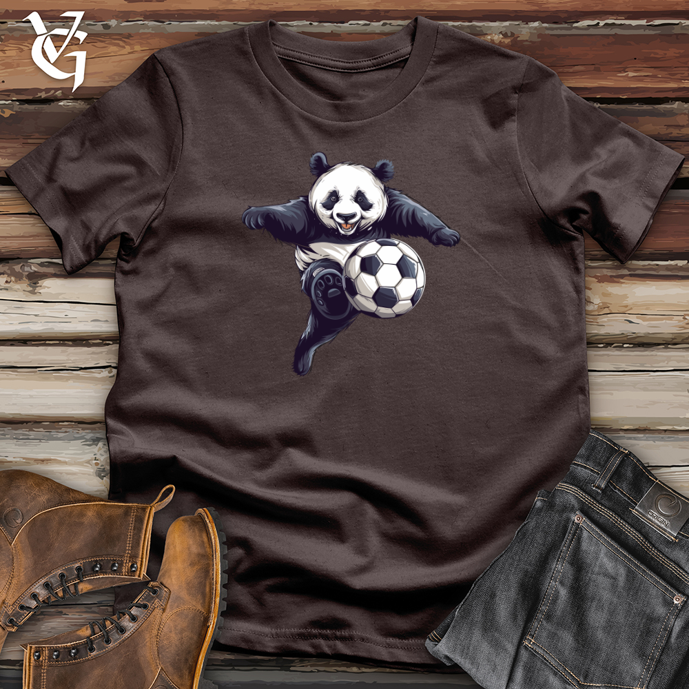 Viking Goods Panda Soccer Strike Softstyle Tee Dark Chocolate / L