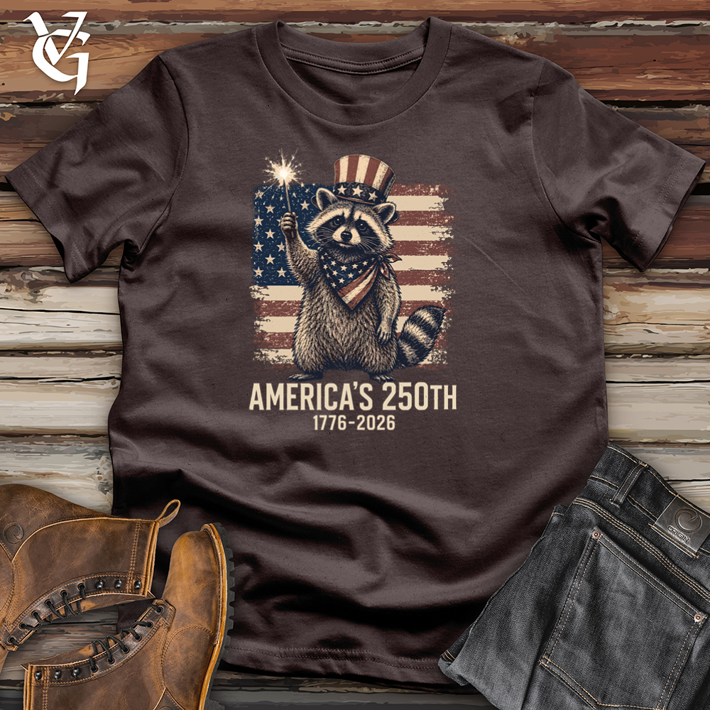 Viking Goods Patriotic Raccoon Softstyle Tee Dark Chocolate / L