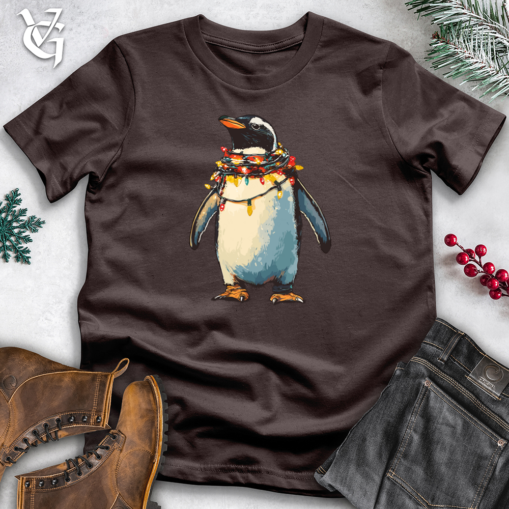 Viking Goods Penguin Lights Softstyle Tee Dark Chocolate / L