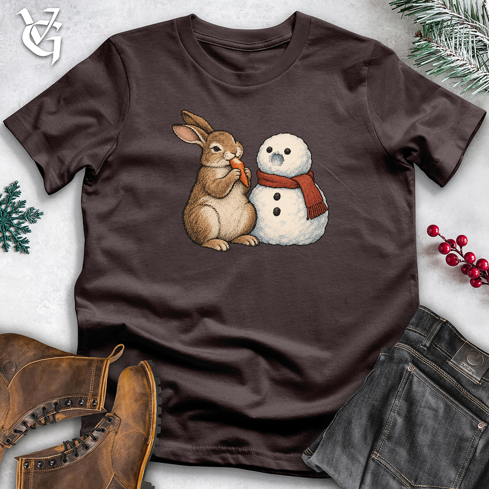 Viking Goods Rabbit Snowman Nose Softstyle Tee Dark Chocolate / L