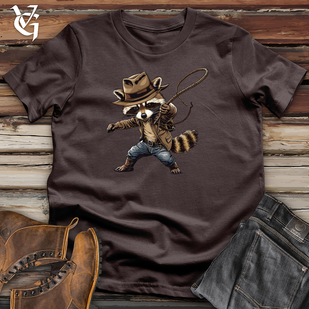 Viking Goods Raccoon Cowboy Softstyle Tee Dark Chocolate / L