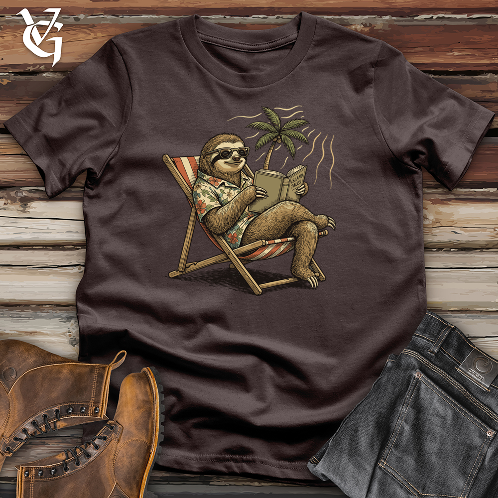 Viking Goods Relaxing Sloth Tee Dark Chocolate / L