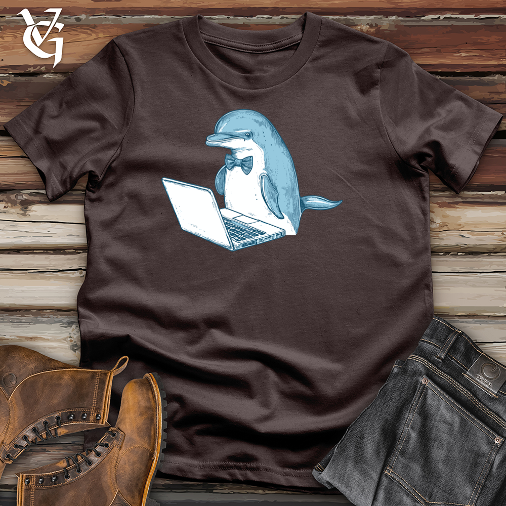 Viking Goods Remote Dolphin Softstyle Tee Dark Chocolate / L