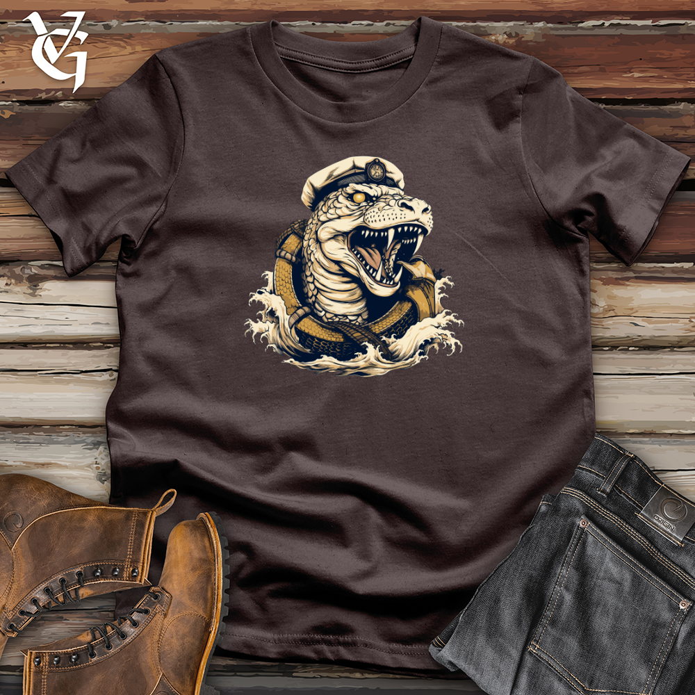 Viking Goods Serpent Sea Captain Softstyle Tee Dark Chocolate / L