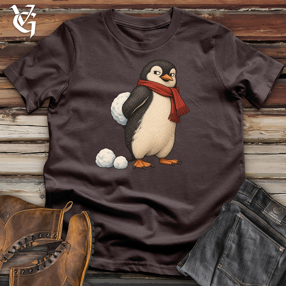 Viking Goods Sneaky Penguin Snowball Tee Dark Chocolate / L