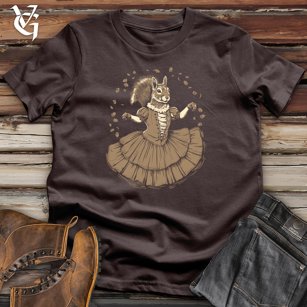 Viking Goods Squirrel Ballet Whirl Softstyle Tee Dark Chocolate / L