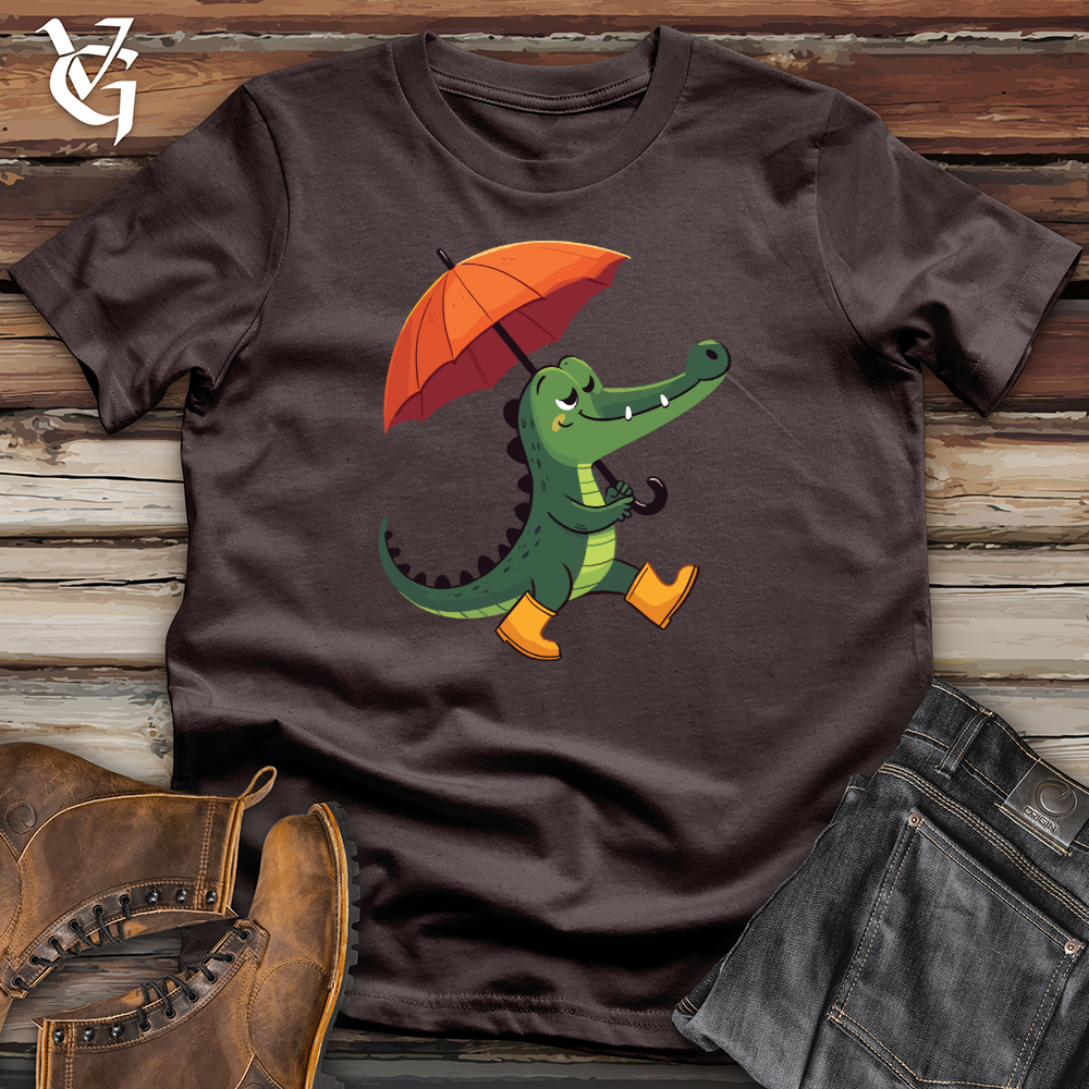 Viking Goods Umbrella Gator Softstyle Tee Dark Chocolate / L