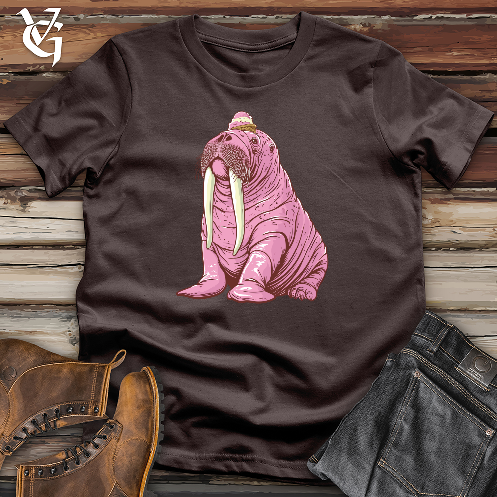 Viking Goods Walrus Ice Cream Delight Softstyle Tee Dark Chocolate / L