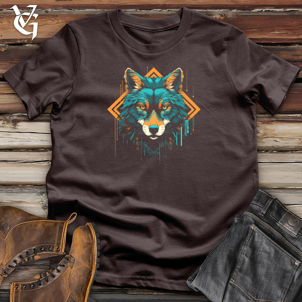 Viking Goods Wolf Geometric Gaze Softstyle Tee Dark Chocolate / L