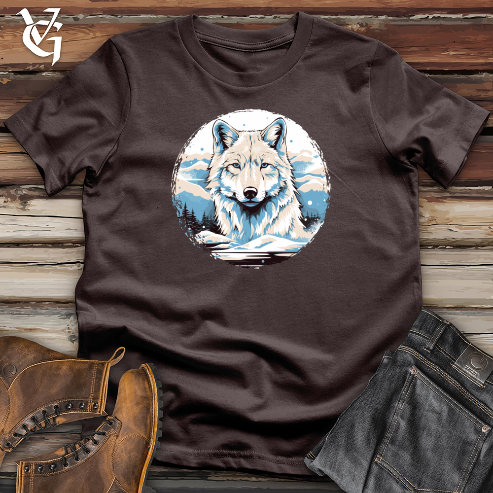 Viking Goods Wolf Winter Majesty Softstyle Tee Dark Chocolate / L