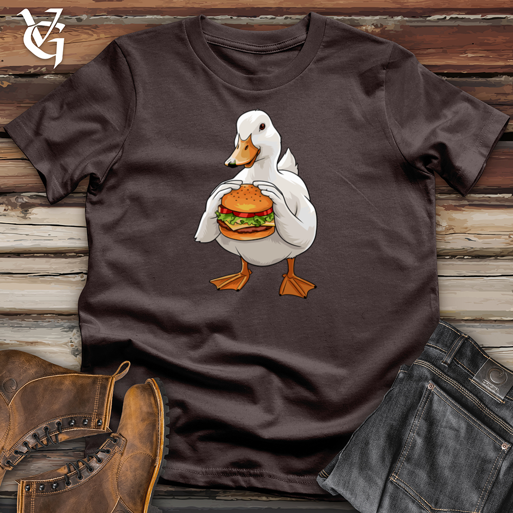 Viking Goods Duck Cheeseburger Softstyle Tee Dark Chocolate / S