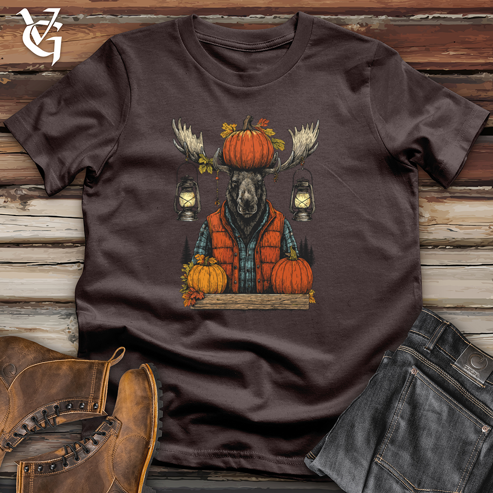 Viking Goods Moose With Lantern Softstyle Tee Dark Chocolate / S