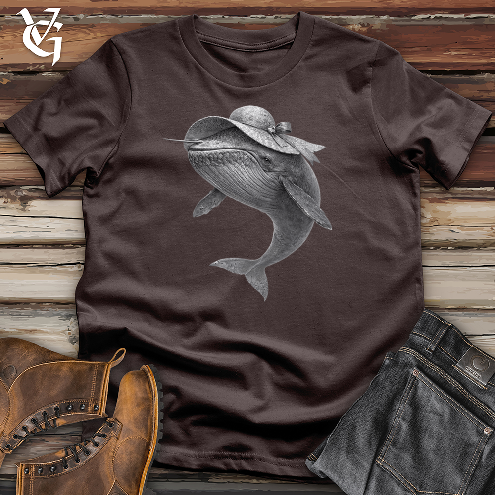 Viking Goods Whale in a Sun Hat Softstyle Tee Dark Chocolate / S