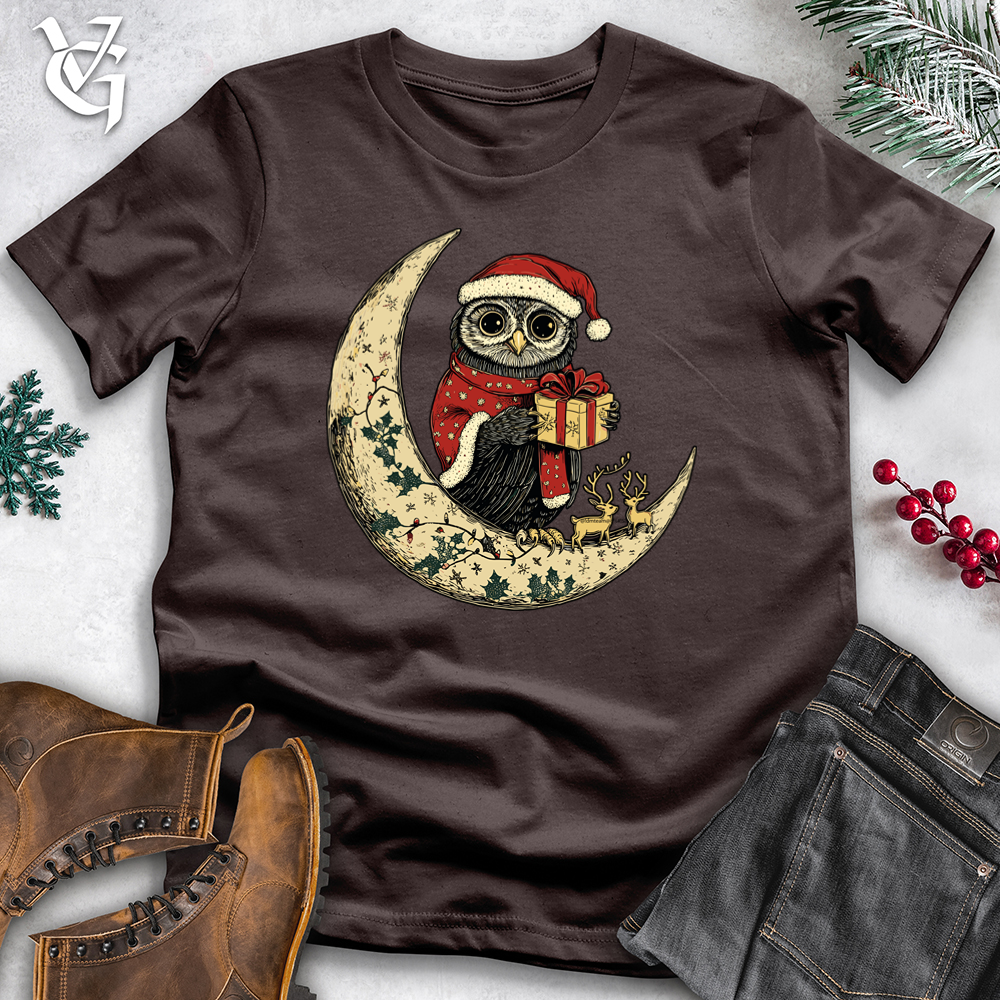 Viking Goods Lunar Santa Owl Softstyle Tee Dark Chocolate / XS