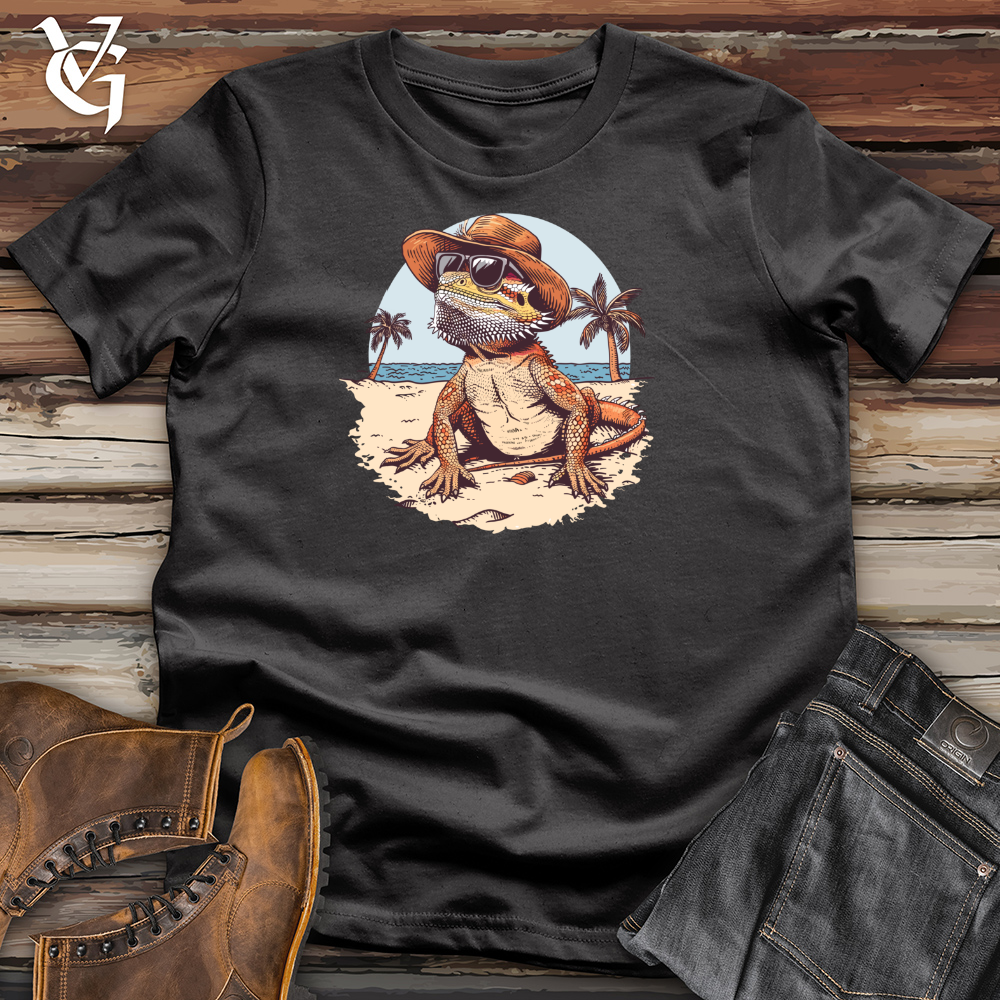 Viking Goods Beachcomber Bearded Dragon Swagger Cotton Tee Dark Grey / L