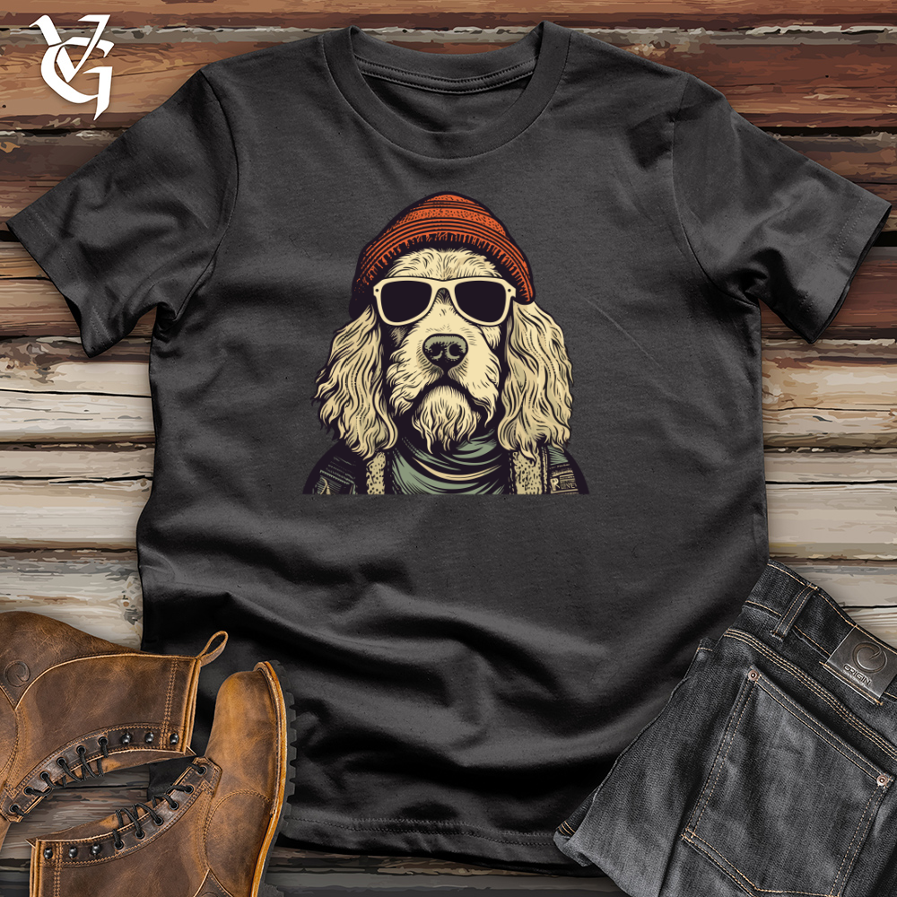 Viking Goods Beanie Rocking Doodle Dog Cotton Tee Dark Grey / L