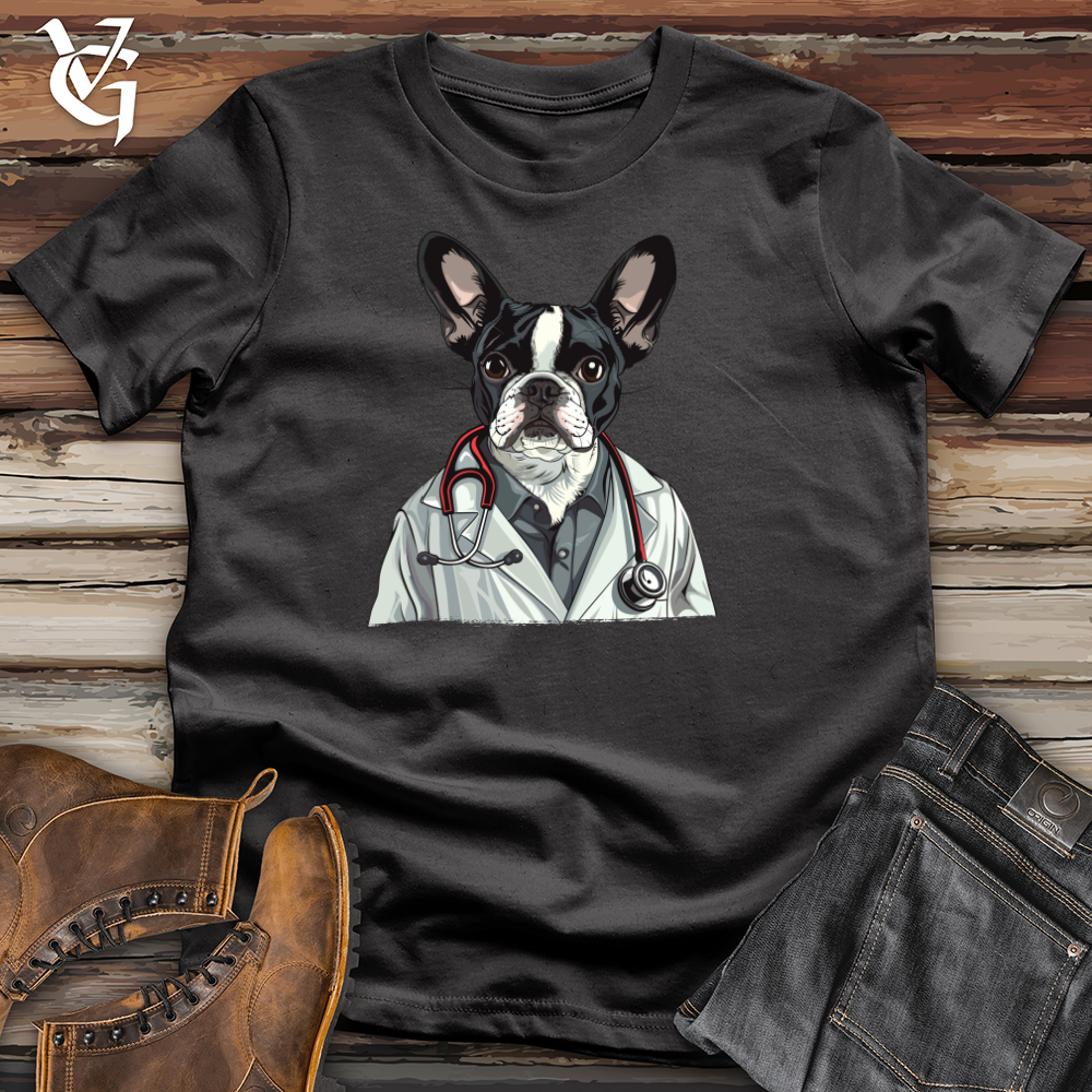 Viking Goods Boston Doc Pup Cotton Tee Dark Grey / L