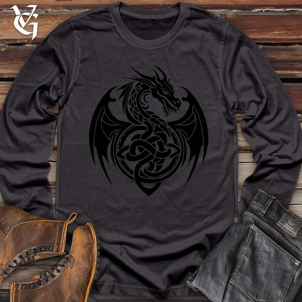Viking Goods Celtic Rust Dragon Long Sleeve Dark Grey / L