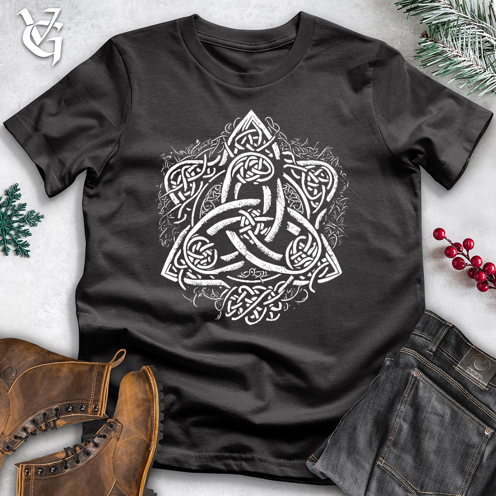 Viking Goods Celtic Trinity Emblem Cotton Tee Dark Grey / L