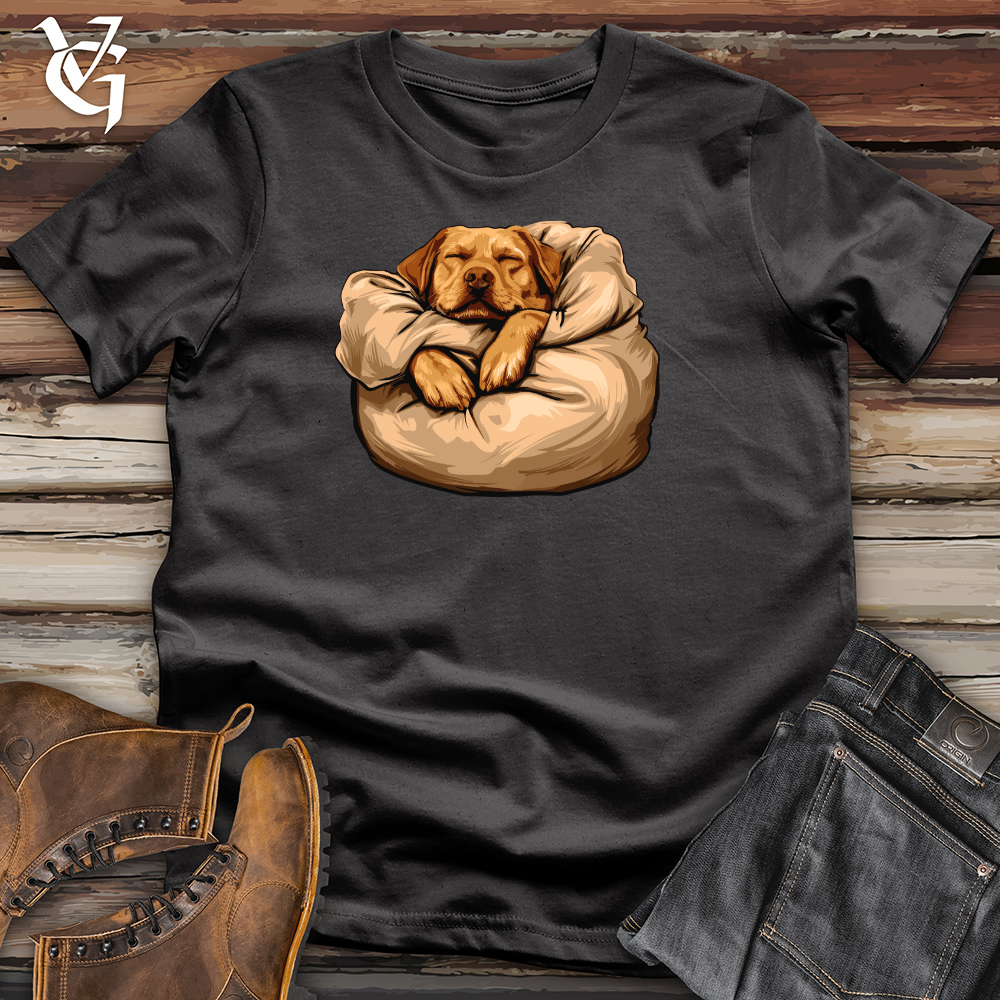 Viking Goods Dog Beanbag Snooze Cotton Tee Dark Grey / L