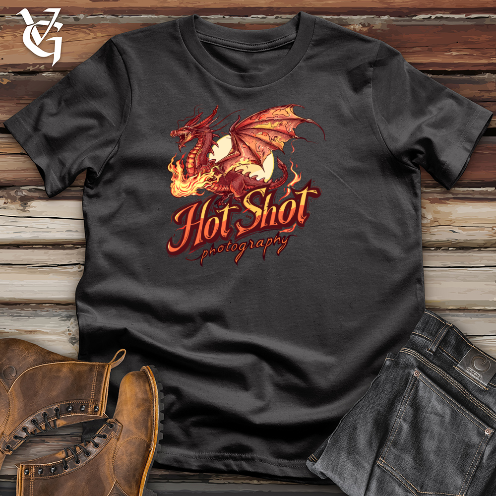 Viking Goods Dragon Flame Artistry Cotton Tee Dark Grey / L